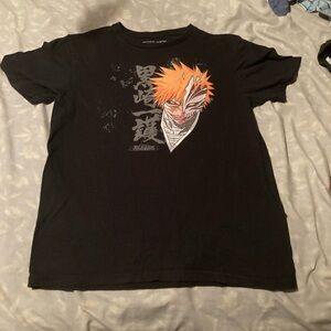 Ripple Junction Black T-Shirt with ichigo kurosaki Graphic Japanese design
